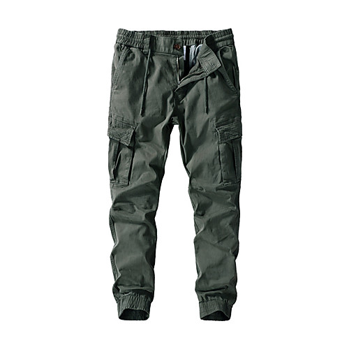 

Men's Hiking Pants Trousers Hiking Cargo Pants Solid Color Outdoor Breathable Thick Anti-tear Multi-Pockets Cotton Bottoms Black Army Green Khaki Dark Blue Hunting Fishing Climbing 30 36 38 32 34