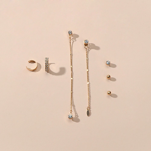 

Women's Earrings Set Geometrical Fashion Imitation Diamond Earrings Jewelry Gold For Vacation Festival
