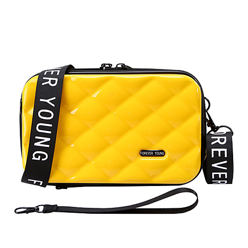 

Women's Bags Crossbody Bag Zipper Plaid Checkered Letter Daily Going out 2021 MessengerBag Purple Red Yellow Blushing Pink