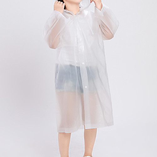 

Boys' Girls' Rain Poncho Waterproof Hiking Jacket Rain Jacket Outdoor Solid Color Waterproof Portable Lightweight Breathable Raincoat Poncho Top Fishing Running Camping / Hiking / Caving White Purple