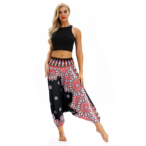 

women's jogging harem pants drop crotch palazzo beach holiday trousers