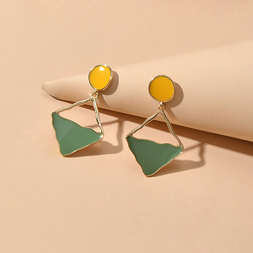 

Women's Drop Earrings Geometrical Modern Earrings Jewelry Green For Date Festival