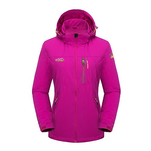 

Women's Hiking Jacket Hiking Windbreaker Outdoor Solid Color Waterproof Lightweight Windproof Breathable Jacket Top Nylon Full Length Visible Zipper Fishing Climbing Running Purple Fuchsia Pink Rose