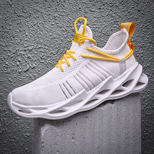 

Men's Trainers Athletic Shoes Sporty Casual Athletic Running Shoes Basketball Shoes Tissage Volant Breathable Non-slipping Wear Proof White Black Yellow Fall
