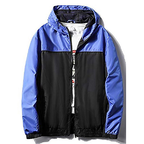 

Mens Windbreaker Jacket Lightweight 90s Retro Wind Breakers Blue Black Size 2XL