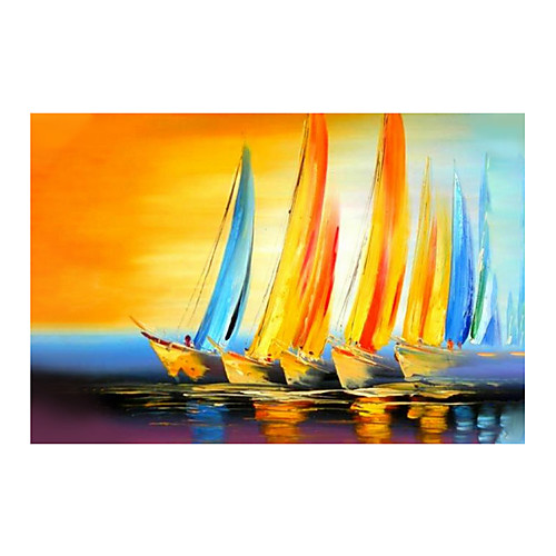 

Oil Painting Hand Painted Horizontal Abstract Modern Rolled Canvas (No Frame)