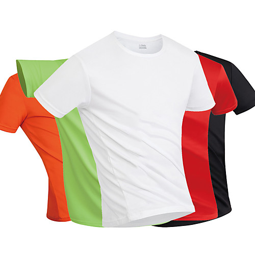 

Women's T shirt Hiking Tee shirt Short Sleeve Crew Neck Sweatshirt Top Outdoor Lightweight Breathable Quick Dry Sweat wicking Spring Summer Cotton orange White Black Camping / Hiking Running Outdoor