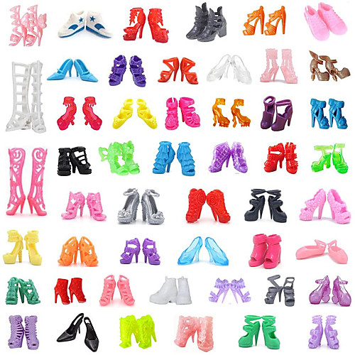 

Doll Shoes For Barbiedoll Solid Colored Solid Color Polyester Shoes For Girl's Doll Toy