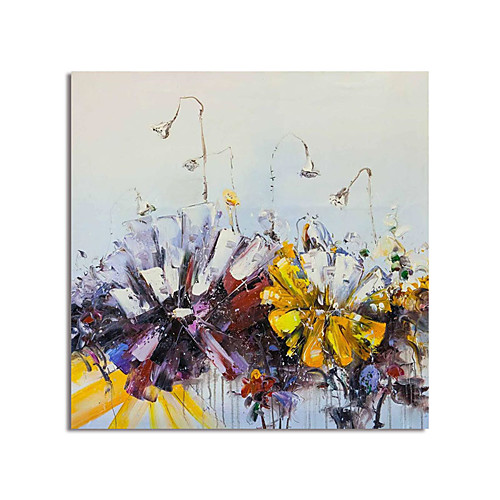 

Oil Painting Hand Painted Square Abstract Modern Stretched Canvas