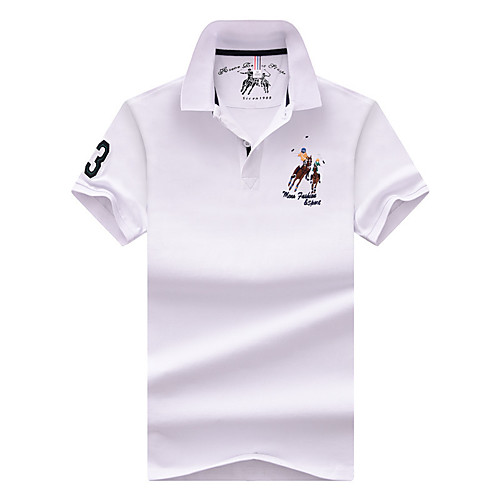 

Men's Hiking Tee shirt Hiking Polo Shirt Short Sleeve Stand Collar Tee Tshirt Top Outdoor Lightweight Breathable Quick Dry Soft Summer Elastane Cotton Patchwork White Black Purple Fishing Climbing