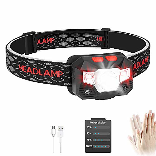 

USB rechargeable LED head torch head torch with power indicator waterproof mini head torch kids perfect for jogging, running, walking, camping, reading, fishing and other outdoor sports