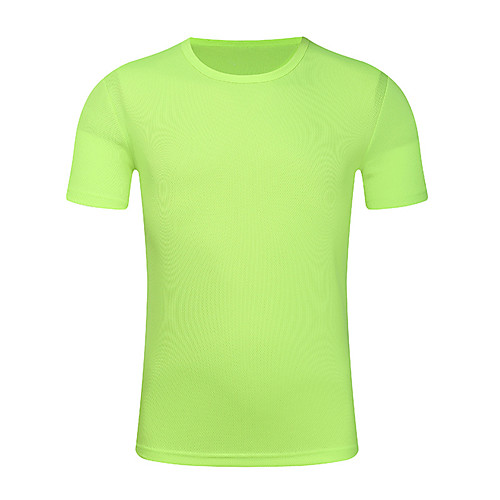 

Men's T shirt Hiking Tee shirt Short Sleeve Crew Neck Tee Tshirt Top Outdoor Lightweight Breathable Quick Dry Soft Summer Polyester Solid Color White Black Yellow Fishing Climbing Running