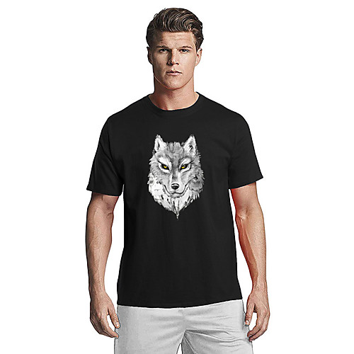 

Men's Unisex T shirt Other Prints Graphic Plus Size Short Sleeve Casual Tops 100% Cotton Basic White Black Blue