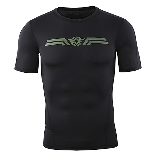 

Men's Camouflage Hunting T-shirt Military Tactical Shirt Outdoor Breathable Ventilation Fast Dry Outdoor Summer Solid Colored Polyester White Black Grey