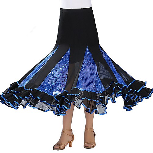 

Ballroom Dance Skirts Paillette Women's Performance Natural Polyester