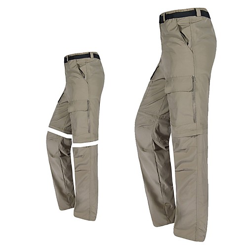 

Men's Hiking Pants Trousers Convertible Pants / Zip Off Pants Solid Color Outdoor Windproof UV Resistant Breathable Quick Dry Bottoms Army Green Grey Khaki Hunting Fishing Climbing S M L XL XXL