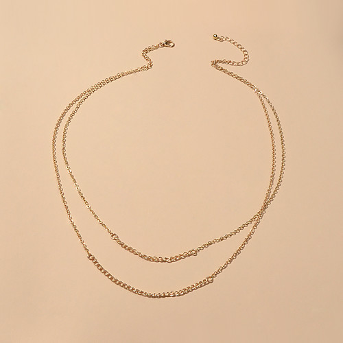 

Women's Layered Necklace Trendy Alloy Gold Silver 52 cm Necklace Jewelry For Birthday Party Festival