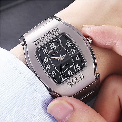 

Men's Steel Band Watches Analog - Digital Quartz Geometrical Formal Style Calendar / date / day / Titanium Alloy