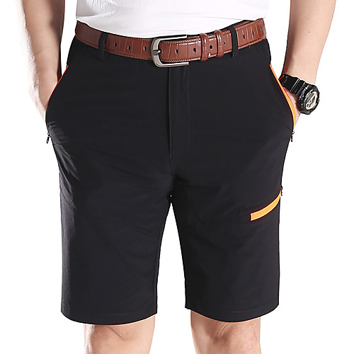 

Men's Hiking Shorts Solid Color Summer Outdoor Quick Dry Breathable Stretchy Wear Resistance Nylon Shorts Black Army Green Grey Khaki Hunting Fishing Climbing M L XL XXL XXXL / Zipper Pocket
