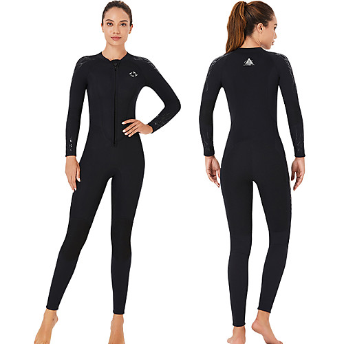 

Dive&Sail Women's Full Wetsuit 1.5mm SCR Neoprene Diving Suit Quick Dry Anatomic Design Long Sleeve Front Zip Patchwork Autumn / Fall Spring Summer / Stretchy