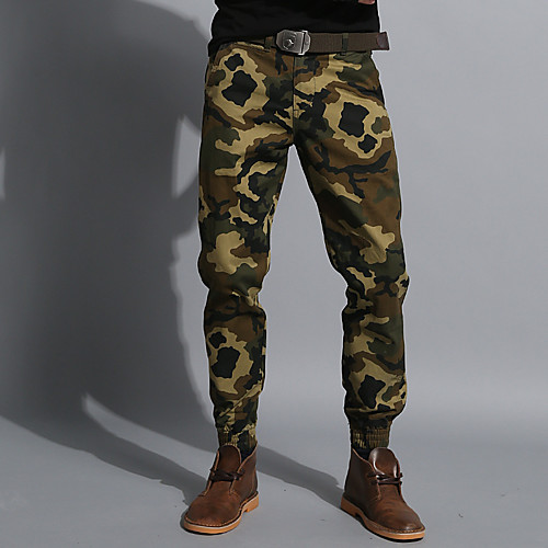 

Men's Hunting Pants Waterproof Ventilation Wearproof Fall Spring Camo / Camouflage Cotton for Style One (Yellow Flower) Style Two (Gray Flower) Style Three (Army Green) 180 185 190 165 170