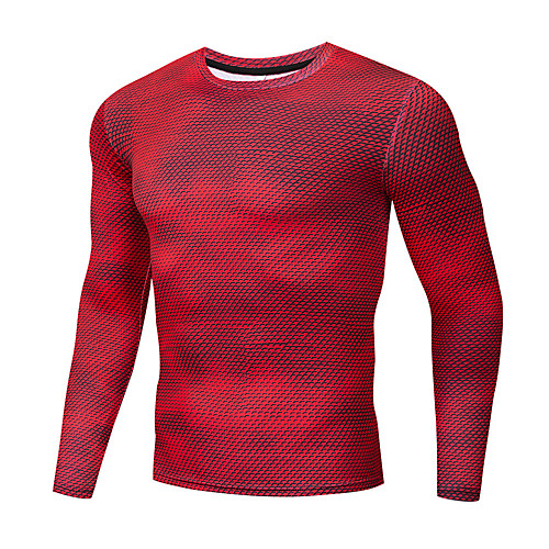 

Men's Long Sleeve Compression Shirt Running Shirt Tee Tshirt Top Athletic Winter Moisture Wicking Quick Dry Breathable Gym Workout Running Active Training Jogging Exercise Sportswear Normal Red