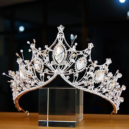 

Luxury Princess Alloy Crown Tiaras with Pearl / Crystals / Rhinestones 1 PC Wedding / Special Occasion Headpiece Christmas