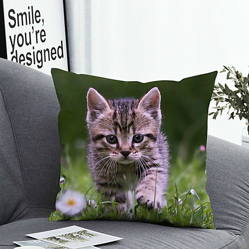 

1 pcs Polyester Pillow Cover Pillow Cover & Insert Simple Classic Square Zipper Polyester Traditional Classic