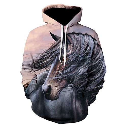 

Men's Pullover Hoodie Sweatshirt 3D Print 3D Print 3D Print Hoodies Sweatshirts White Fuchsia Light Grey