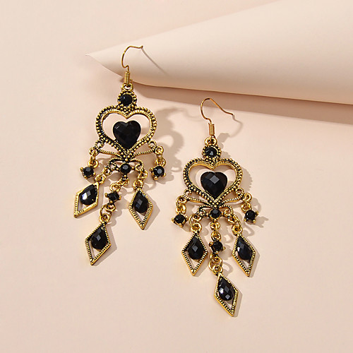 

Women's Dangle Earrings Geometrical Modern Gypsy Earrings Jewelry Black / Blue For Vacation Beach