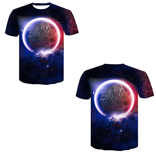 

Men's T shirt 3D Print 3D Rivet Mesh Short Sleeve Casual Tops Black