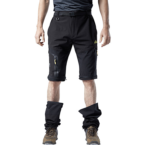 

Men's Hiking Pants Trousers Hiking Shorts Convertible Pants / Zip Off Pants Summer Outdoor Waterproof Breathable Comfortable Sweat-Wicking Nylon Elastane Shorts Pants / Trousers Bottoms Black Grey