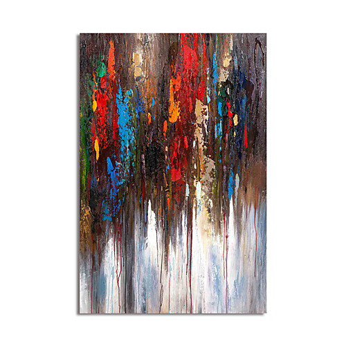 

Oil Painting Hand Painted Vertical Abstract Modern Stretched Canvas