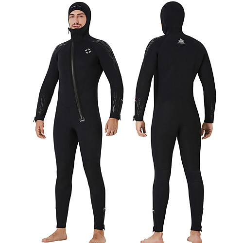 

Dive&Sail Men's Full Wetsuit 5mm SCR Neoprene Diving Suit Quick Dry Anatomic Design Long Sleeve Front Zip Patchwork Autumn / Fall Spring Summer / Stretchy
