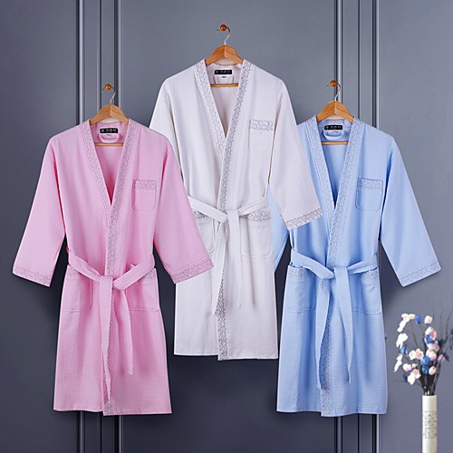 

Superior Quality Bath Robe, Solid Colored / Fashion Pure Cotton Bedroom / Bathroom 1 pcs