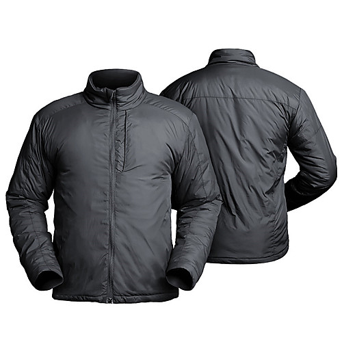 

Men's Hunting Jacket Outdoor Waterproof Windproof Warm Fall Winter Solid Colored Polyester Black Grey