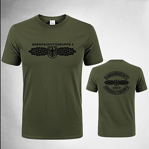 

Men's Camouflage Hunting T-shirt Military Tactical Shirt Outdoor Breathable Ventilation Wearproof Comfortable Summer Cotton White Black Green