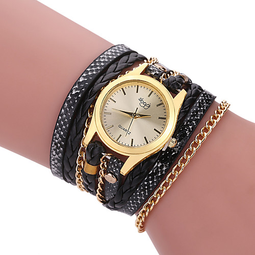 

Women's Quartz Watches Analog - Digital Quartz Plaited Wrap Fashion Creative / PU Leather