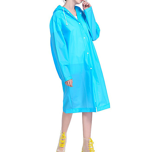 

Women's Rain Poncho Waterproof Hiking Jacket Rain Jacket Outdoor Solid Color Waterproof Portable Lightweight Breathable Raincoat Poncho Top Fishing Running Camping / Hiking / Caving Blue Green