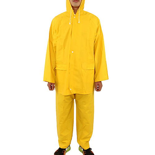 

Men's Rain Poncho Waterproof Hiking Jacket Rain Jacket Outdoor Solid Color Waterproof Portable Lightweight Breathable Raincoat Poncho Top Fishing Running Camping / Hiking / Caving Yellow / Quick Dry