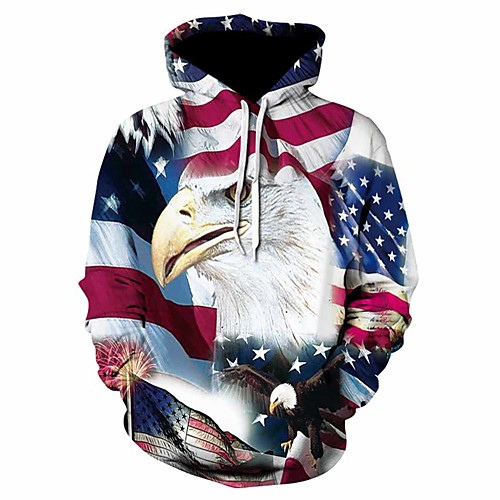 

Men's Pullover Hoodie Sweatshirt 3D Print 3D Print 3D Print Hoodies Sweatshirts White Blue