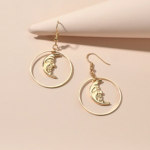 

Women's Drop Earrings Geometrical Moon Fashion Earrings Jewelry Gold For Date Vacation