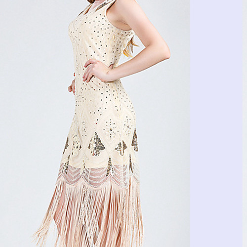 

Ballroom Dance Dress Beading Tassel Women's Party Sleeveless Polyester