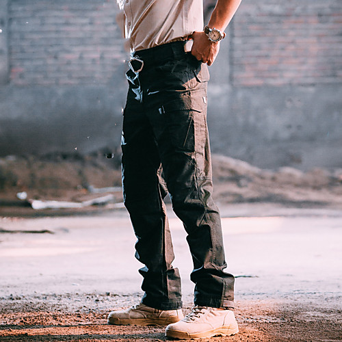 

Men's Hiking Pants Trousers Hiking Cargo Pants Tactical Pants Solid Color Outdoor Waterproof Windproof Breathable Wear Resistance Cotton Bottoms Black Grey Khaki Hunting Fishing Climbing S M L XL XXL