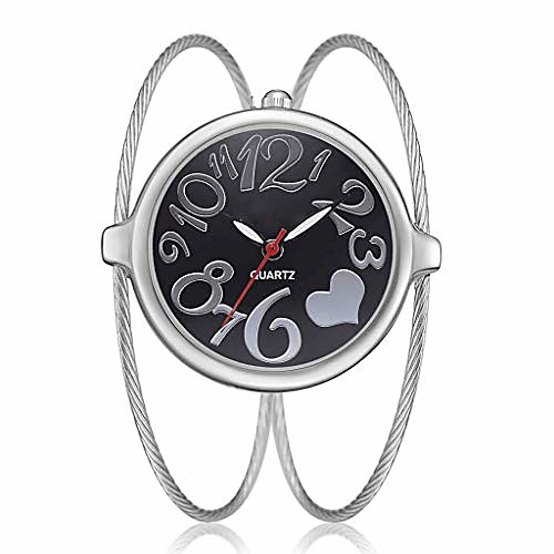 

Watch Women,Elegant Steel Wire Bracelet Quartz Wrist Watch,The Ladies' Analog Quartz Watch is Equipped with a White Dial,Roman Numerals Silver Tone Bangle Watch for Women Girls Adapt to ladies,