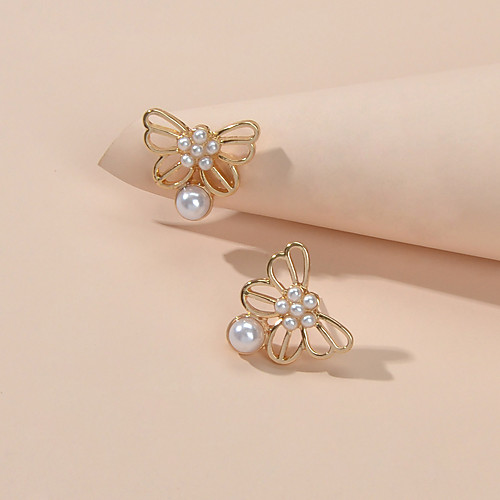 

Women's Stud Earrings Geometrical Cute Imitation Pearl Earrings Jewelry Gold For Date Beach