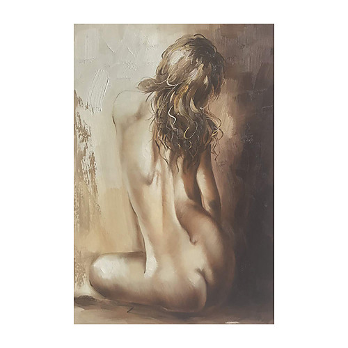 

Oil Painting Hand Painted Square People Nude Modern Stretched Canvas