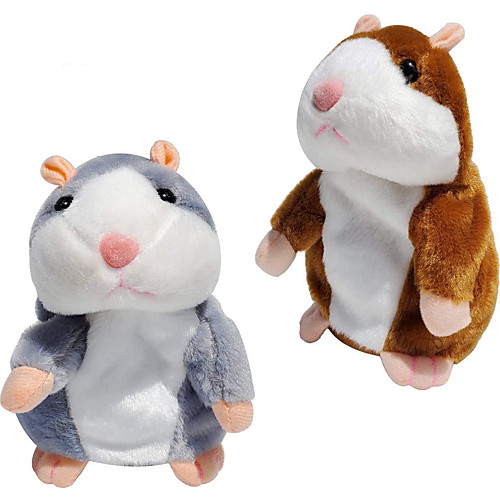 

Stuffed Animal Talking Stuffed Animals Plush Toy Plush Toys Plush Dolls Hamster Sounds Talking Plastic Shell Imaginative Play, Stocking, Great Birthday Gifts Party Favor Supplies Boys and Girls Kids