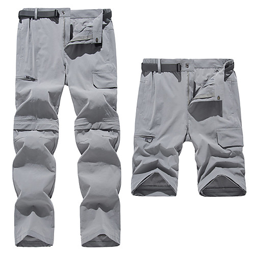 

Men's Hiking Pants Trousers Convertible Pants / Zip Off Pants Solid Color Summer Outdoor Comfort Quick Dry Breathable Wear Resistance Bottoms Black Army Green Light Grey Khaki Coffee Hunting Fishing