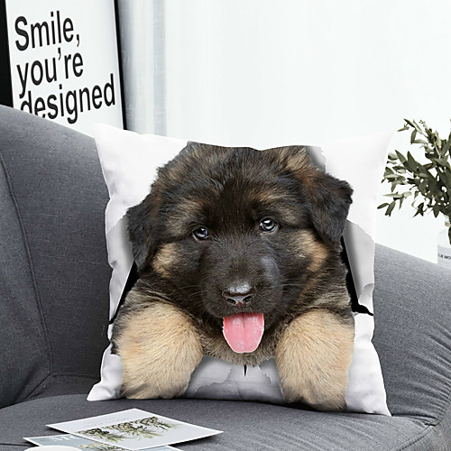 

1 pcs Polyester Pillow Cover Pillow Cover & Insert, 3D Simple Classic Square Zipper Polyester Traditional Classic